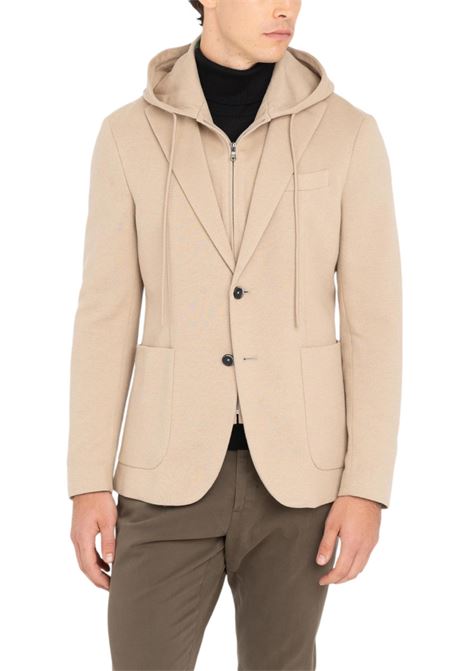 Jersey piqué hooded jacket MANUEL RITZ | suits Jacket | 3732G2798M 24369723